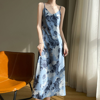 bottoming printed nightdress long skirt 53
