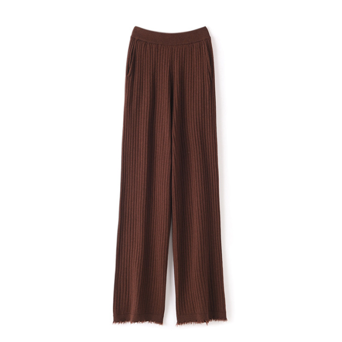 fringed wide leg pants slim bottoming pants 87