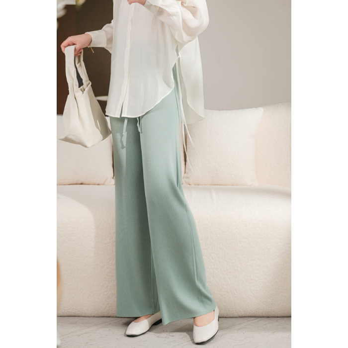 Ice silk wide leg pants straight leg trousers 88