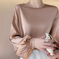 Silk Texture Shirt Long Sleeve Top 13