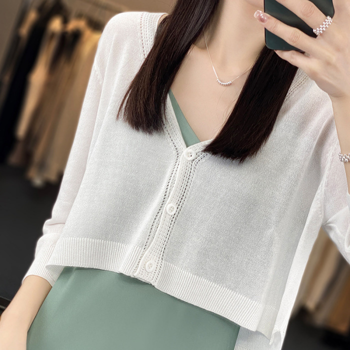 solid color three quarter sleeve bottoming shirt 86