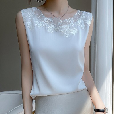 Suit bottoming mulberry silk satin top 37