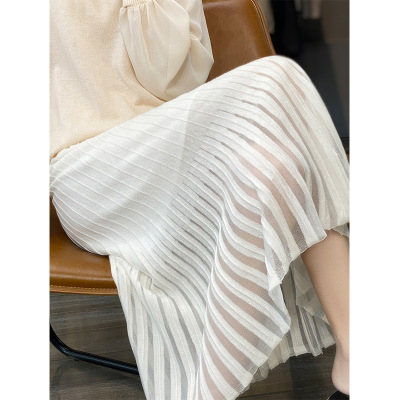 trendy long A-line dress 55