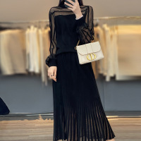 trendy long A-line dress 55