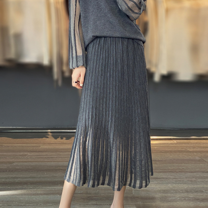 trendy long A-line dress 55