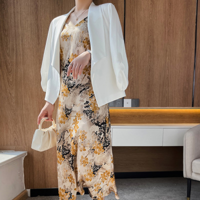 V-neck suspender floral dress 73
