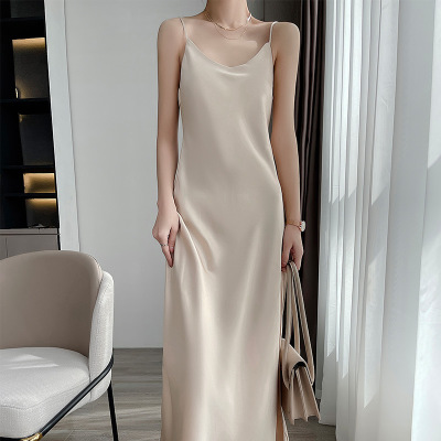 women's mulberry silk suspender dress 08