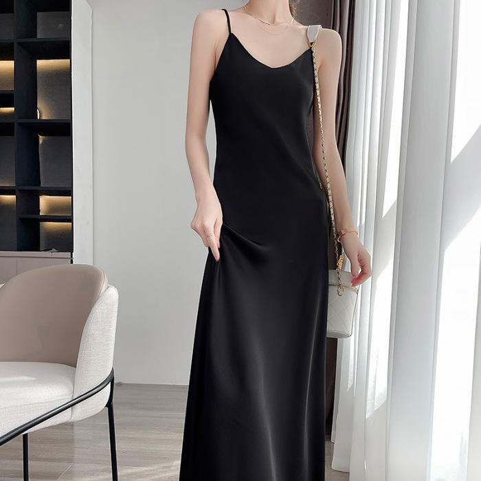 women's mulberry silk suspender dress 08